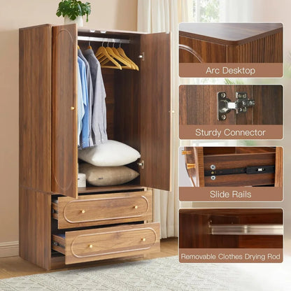 Fluted Freestanding Armoire