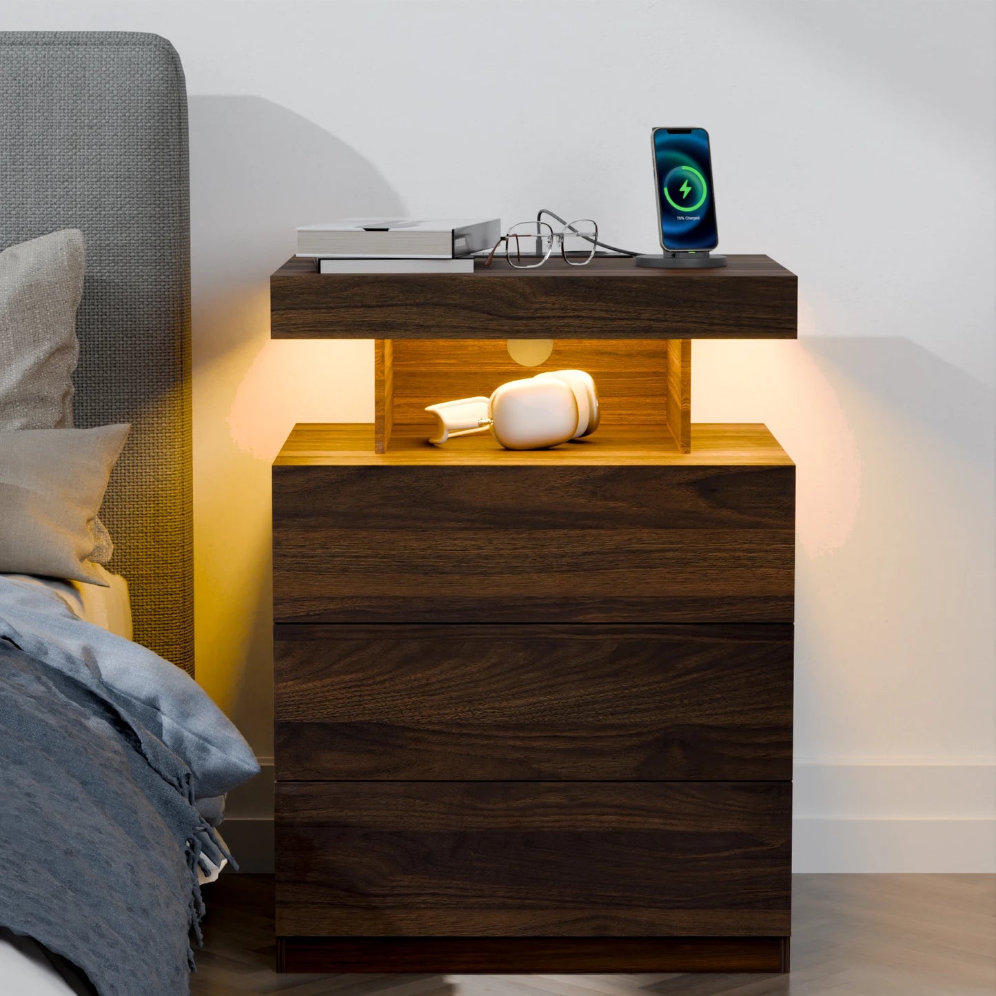 Nightstand with Wireless Charging
