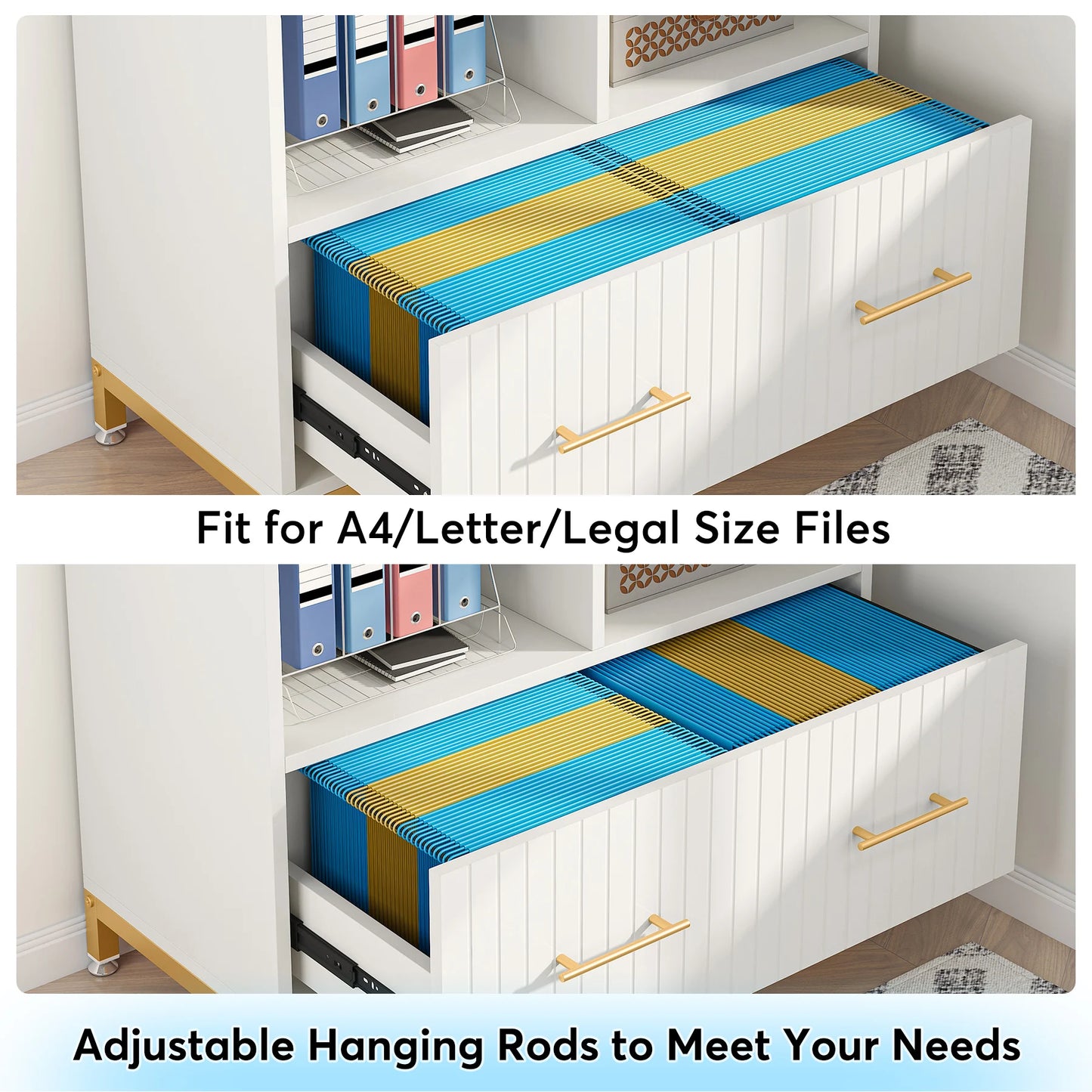 Lateral File Cabinet with Drawer