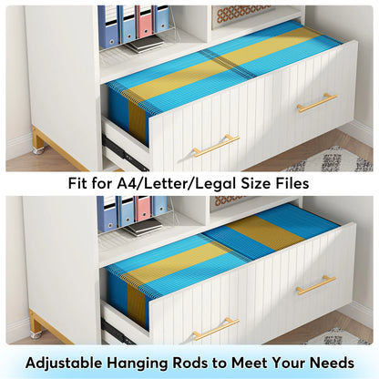 Lateral File Cabinet with Drawer
