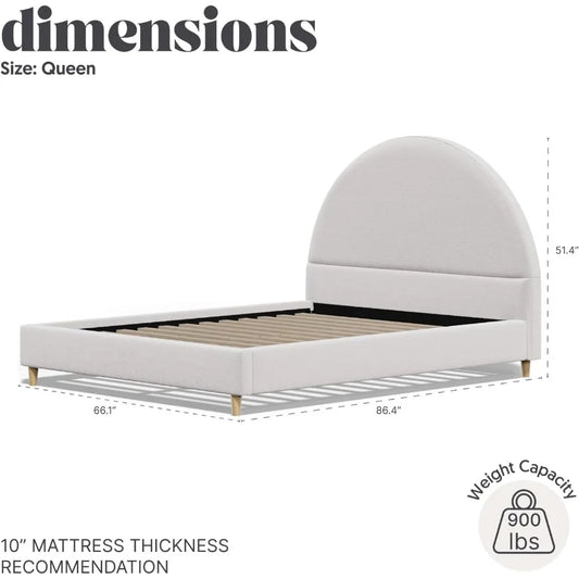 Arch Shaped Headboard Bed