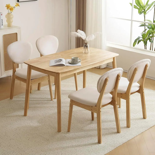 Modern 5-Piece Wood Dining Table Set