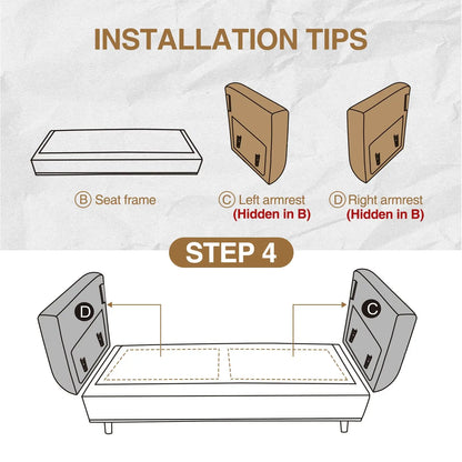 YIL&GA Loveseat with LED & USB