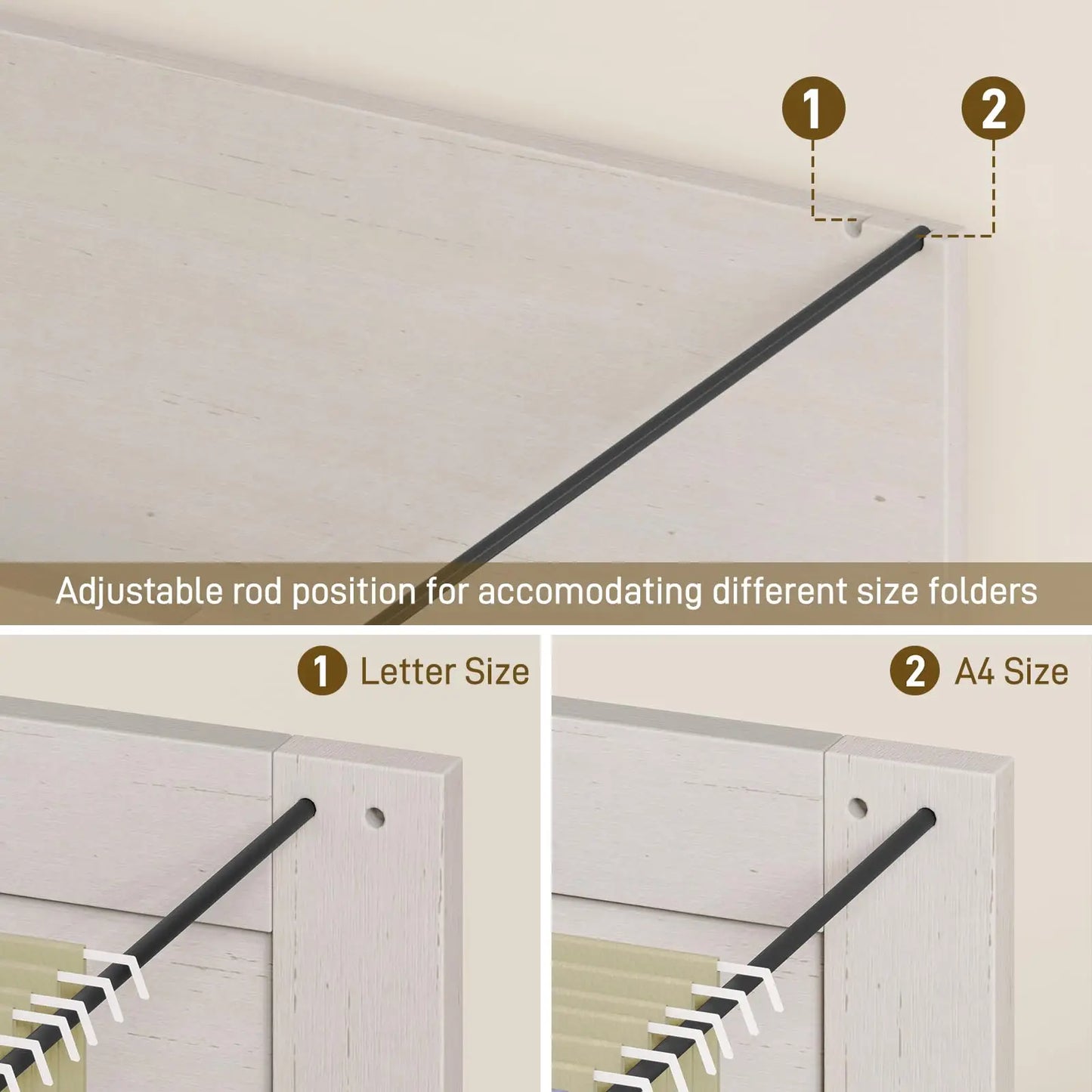 3-Drawer File Cabinet with Shelves
