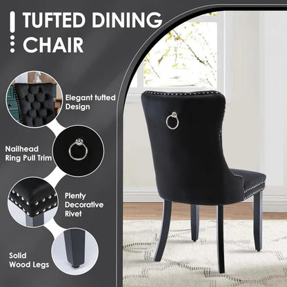 5 Piece Luxury Round Glass Dining Set