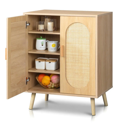 Modern Rattan Shoe Storage Cabinet