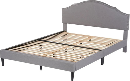 Fabric Headboard Platform Bed
